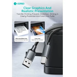 کابل پرینتر USB کوتتسی مدل 87801 طول 3 متر