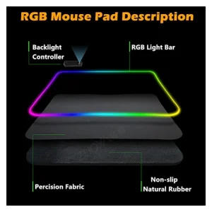 ماوس پد مخصوص بازی سنس مدل RGB 25×35