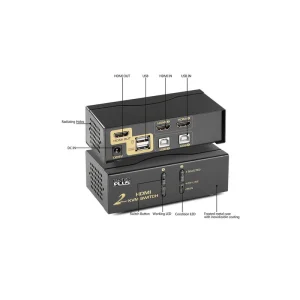 سوییچ  2 پورت HDMI KVM   کی نت پلاس مدل KP-H622