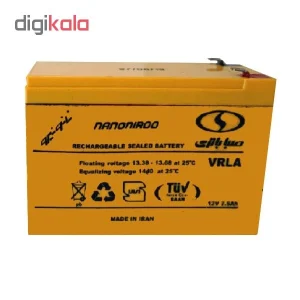 باتری یو پی اس 12 ولت 7.5 آمپر صبا باتری مدل SB