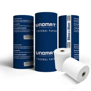 کاغذ پرینتر حرارتی یونومات مدل 80mm بسته 12 عددی