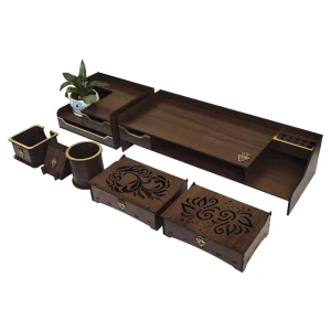 ست لوازم اداری رومیزی مدل پرشین مجموعه 7 عددی