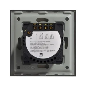 کلید لمسی هوشمند تویا مدل سه پل-وای فای-تویا-فریم آلومینیوم