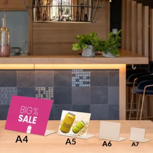 استند قیمت فروشگاهی مدل A4 افقی بسته شش عددی