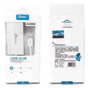هاب 4 پورت USB3.0 دیتک مدل DT-3308 به طول 25 سانتی متر