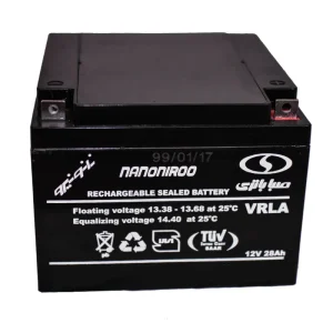 باتری 12 ولت 28 آمپر صبا باتری مدل SB