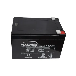 باتری UPS با ولتاژ 12 ولت و شدت جریان 12 آمپرساعت پلاتینیوم مدل LP12-12