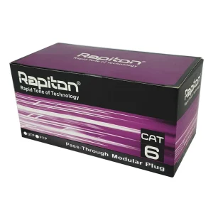 سوکت میان گذرشبکه رپیتون مدل cat6-utp بسته 100عددی