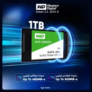 اس اس دی اینترنال SATA III وسترن دیجیتال مدل WDS100T3G0A ظرفیت 1 ترابایت