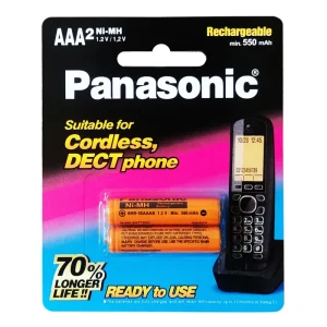 باتری تلفن بی سیم پاناسونیک مدل HHR-55AAAB بسته 12 عددی