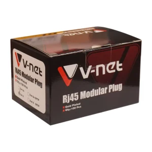 سوکت شبکه CAT6 UTP وی نت مدل V-NC6U0100 بسته 100 عددی
