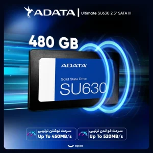 اس اس دی اینترنال SATA III ای دیتا مدل  Ultimate SU630 ظرفیت 480 گیگابایت