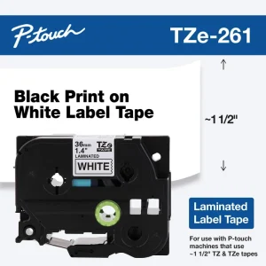 برچسب پرینتر لیبل زن برادر مدل Tze-261