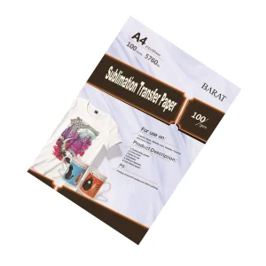 کاغذ سابلیمیشن بارات مدل 100G سایز A4 بسته 100 عددی