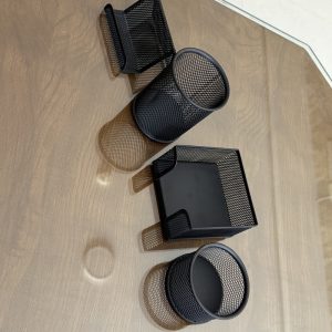 ست لوازم اداری رومیزی مدل توری بسته 4 عددی