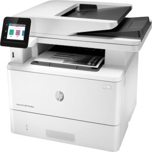 پرینتر اچ پی تک رنگ چهار کاره با چاپ لیزری مدل LaserJet Pro MFP M428fdw، سایز چاپ A4، قابلیت چاپ دو رو، مجهز به پورت شبکه و WiFi، قابلیت چاپ فایل‌های فلش مموری از طریق USB، دارای صفحه نمایش LCD