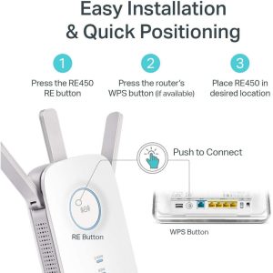 اکسس پوینت و گسترش دهنده محدوده بی‌سیم تی پی-لینک مدل RE450