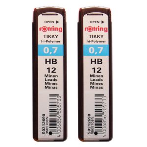 نوک مداد نوکی 0.7 میلی متری روترینگ مدل hi-polymer بسته 2 عددی