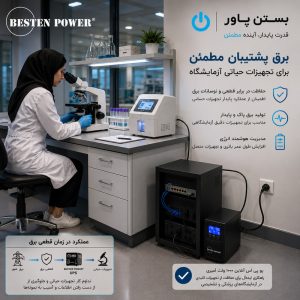 یو پی اس بستن پاور مدل BPONLINE-1000VA-9Ah ظرفیت 1000VA به همراه باتری داخلی