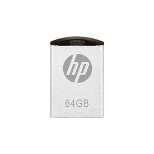 فلش مموری اچ‌پی مدل V222W ظرفیت 64 گیگابایت با بدنه فلزی مقاوم در برابر اثرانگشت و لک، مناسب انتقال فایل‌های حجیم و سازگار با ویندوز 7 تا 8.1