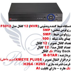 ضبط کننده ویدیویی رایمون مدل NVR-F5012
