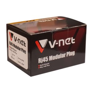 سوکت شبکه CAT6 UTP وی نت مدل V-NC6U0100 بسته 100 عددی