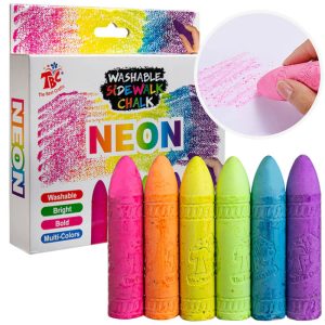 گچ رنگی تی بی سی مدل نئونی بسته 6 عددی