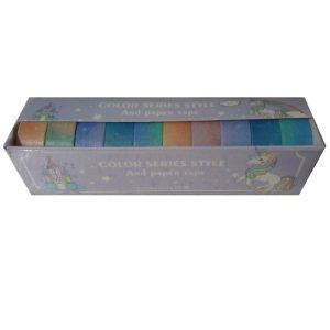 چسب نواری مدل واشی طرح کهکشانی عرض 1.5 سانتی متر مجموعه 10 عددی