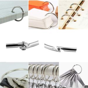 حلقه کلاسور مدل قفل دار کد silver30 بسته 20 عددی