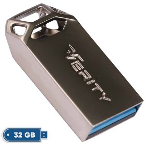 فلش مموری 32 گیگابایت وریتی مدل V-819 با رابط USB 2.0، بدنه فلزی مقاوم و ضد خش، سرعت انتقال 30 مگابایت بر ثانیه، سازگار با گوشی، تبلت، کامپیوتر و تلویزیون