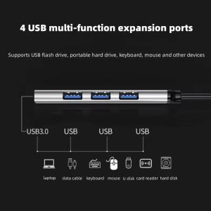 هاب 4 پورت USB-C اکی یس مدل 2IN1 TYPEC700