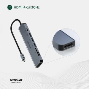 هاب 7 پورت USB-C گرین لاین مدل GN7N1CHUBGY