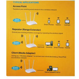 اکسس پوینت و گسترش دهنده محدوده بی‌سیم تی پی-لینک مدل 450Mbps 2.4GHZ